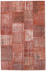 Patchwork Tapijt 198X302 Echt Modern Handgeknoopt Bruin/Lichtroze (Wol, Turkije)