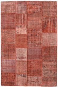 Patchwork Tapijt 198X300 Echt Modern Handgeknoopt Bruin/Donkerrood (Wol, Turkije)