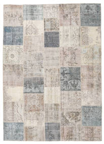 Patchwork 러그 250X347 정품
 모던 수제 라이트 그레이/다크 그레이 대형 (울, 터키)