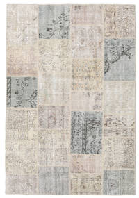 Patchwork Tapis 158X232 Moderne Fait Main Gris Clair (Laine, Turquie)