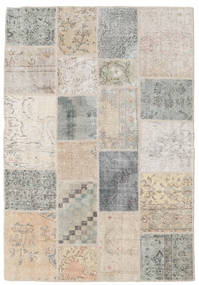 Patchwork Rug 138X201 Authentic
 Modern Handknotted Light Grey/Light Brown (Wool, Turkey)