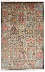 Kashmir Pura Seda Tapete 121X192 Oriental Feito A Mão Castanho Claro/Cinzento Claro (Seda, Índia)