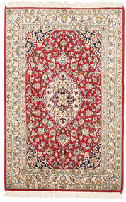 Kashmir Pura Seda Tapete 65X95 Oriental Feito A Mão Castanho Claro/Bege (Seda, Índia)