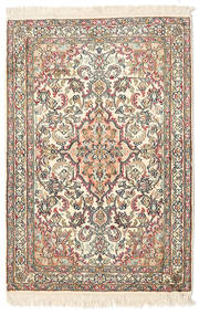 Kashmir Pura Seda Tapete 65X95 Oriental Feito A Mão Bege/Luz Rosa (Seda, Índia)