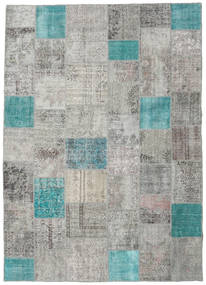 Patchwork 러그 253X354 정품
 모던 수제 라이트 그레이/다크 그레이 대형 (울, 터키)