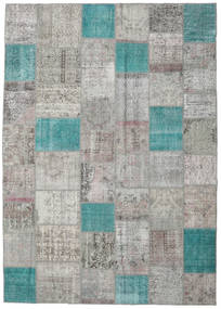 Patchwork 러그 250X356 정품
 모던 수제 라이트 그레이/다크 그레이 대형 (울, 터키)