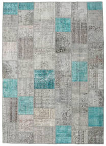 Patchwork 러그 251X350 정품
 모던 수제 라이트 그레이 대형 (울, 터키)