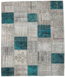 Patchwork Tapete 251X301 Moderno Feito A Mão Cinzento Claro/Turquesa Escuro Grande (Lã, Turquia)