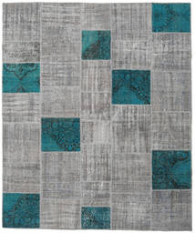 Patchwork Matto 250X302 Moderni Käsinsolmittu Vaaleanharmaa/Tummanharmaa Isot (Villa, Turkki)