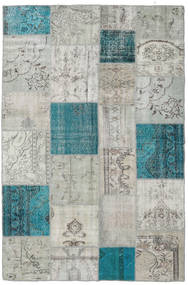 Patchwork Szőnyeg 198X303 Modern Csomózású Világosszürke/Türkiz Kék (Gyapjú, Törökország)