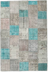 Patchwork Teppich
 200X302 Echter Moderner Handgeknüpfter Hellgrau/Türkisblau (Wolle, Türkei)