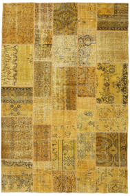 Patchwork Tapete 198X300 Moderno Feito A Mão Amarelo/Castanho (Lã, Turquia)
