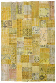 Patchwork Tapete 203X301 Moderno Feito A Mão Amarelo/Verde Azeitona (Lã, Turquia)