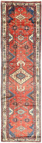 Hamadan Rug 110X418 Authentic
 Oriental Handknotted Hallway Runner
 Brown/Rust Red (Wool, Persia/Iran)