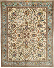 Tabriz Patina Koberec 308X393 Orientální Ručně Tkaný Světle Hnědá/Hnědá Velký (Vlna, Persie/Írán)