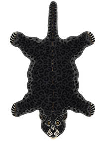 Leopard - Black Rug 100X160 Modern Dark Grey (Wool, India)