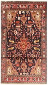 Hamadã Tapete 115X208 Oriental Feito A Mão Azul Escuro/Castanho (Lã, Pérsia/Irão)