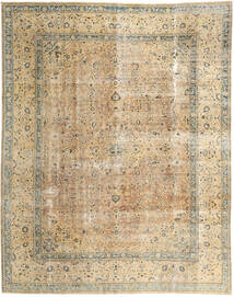 Colored Vintage Rug 290X365 Authentic Modern Handknotted Beige/Light Brown/Dark Beige Large (Wool, Persia/Iran)