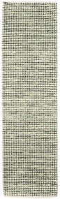 Big Drop - Vert Mix Tapis 80X290 Moderne Tissé À La Main Tapis Couloir Beige/Vert Olive (Laine, Inde)