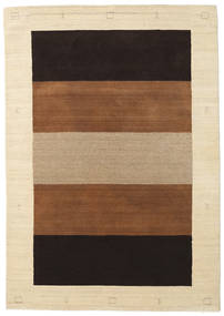Gabbeh Indo Rug 158X225 Authentic
 Modern Handknotted Beige/Dark Brown/Brown (Wool, India)