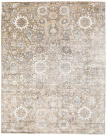 Lana/Bambusilk Loom - Indo Alfombra 235X297 Moderna Hecha A Mano Gris Claro/Marrón Claro (Lana/Seda De Bambú, India)