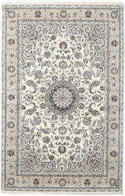 Nain Indo Alfombra 199X305 Oriental Hecha A Mano Gris Claro/Beige/Beige Oscuro ( India)