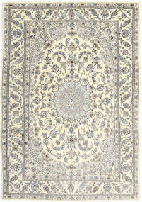 Nain 러그 245X349 정품
 오리엔탈 수제 베이지/라이트 그레이 (울, 페르시아/이란)