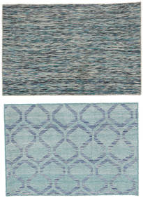 Kilim Indo 러그 60X90 정품
 모던 수제 라이트 블루/블루/라이트 그레이 (울, 인도)