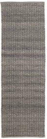 Alva - Marron/Noir Tapis 80X250 Moderne Tissé À La Main Tapis Couloir Gris Foncé/Gris Clair (Laine, Inde)