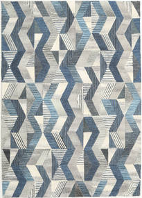 Ziggy - Gris/Azul Alfombra 160X230 Moderna Gris Claro/Beige Oscuro (Lana, India)