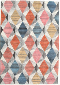 Prisma - Multi Alfombra 160X230 Moderna Gris Claro/Rosa Claro (Lana, India)