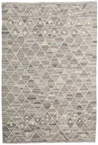 Kelim Ariana Matto 203X296 Moderni Käsinkudottu Vaaleanharmaa (Villa, Afganistan)