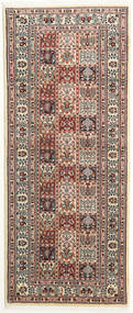 Moud Tappeto 87X192 Orientale Fatto A Mano Alfombra Pasillo Marrone Chiaro/Marrone Scuro (Lana/Seta, Persia/Iran)