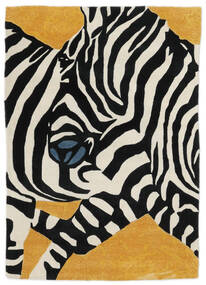 Zebra - 2018 Tapete 140X200 Moderno Preto/Branco/Creme (Lã, Índia)