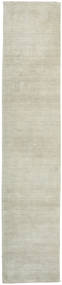 Handloom Fringes - Sekundární Koberec 80X350 Moderní Běhoun Světle Šedá/Tmavá Béžová (Vlna, Indie)