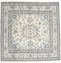 Nain 러그 200X200 정품
 오리엔탈 수제 사각형 라이트 그레이/베이지 (울, 페르시아/이란)