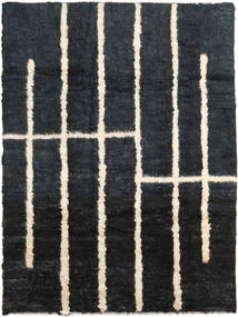 Barchi/Moroccan Berber - Afganistan Rug 205X273 Authentic
 Modern Handknotted Black/Dark Grey (Wool, Afghanistan)