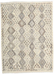 Kilim Afegão Old Style Tapete 186X252 Oriental Tecidos À Mão Cinzento Claro/Castanho Claro/Bege (Lã, Afeganistão)