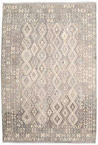 Kilim Afegão Old Style Tapete 200X299 Oriental Tecidos À Mão Cinzento Claro/Castanho Claro (Lã, Afeganistão)