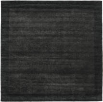 Handloom Frame - Black/Dark Grey Rug 300X300 Modern Square Black Large (Wool, India)