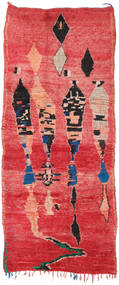 Berber Moroccan - Beni Ourain Sag 158X366 Autentični
 Moderni Ručno Uzlan Staza Za Hodnik
 Tamna Bež/Grimizno Crvena (Vuna, Maroko)