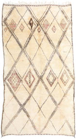 Berber Moroccan - Beni Ourain Tapete 202X376 Moderno Feito A Mão Tapete Passadeira Bege/Luz Rosa (Lã, Marrocos)