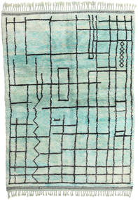 Berber Moroccan - Mid Atlas Alfombra 182X250 Moderna Hecha A Mano Verde Pastel/Azul Turquesa (Lana, Marruecos)