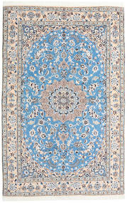 Наин 9La Ковер 159X248 Ковры Ручной Работы Светло-Серый/Светло-Голубой (Шерсть/Шелк, Персия/Иран)