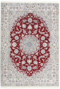 Nain 9La 러그 144X204 정품
 오리엔탈 수제 라이트 그레이/화이트/크림 (울/실크, 페르시아/이란)