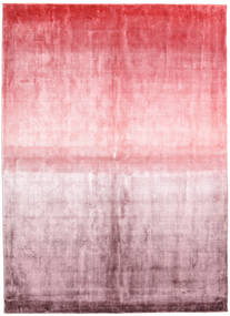 Viscose Moderne Tapijt 173X243 Echt Modern Handgeknoopt Lichtroze/Beige ( India)