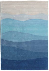 Feeling Handtufted - Secundario Alfombra 160X230 Moderna Azul Oscuro/Gris Claro (Lana, India)