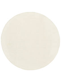 Kelim Loom - Valkea Matto Ø 200 Moderni Käsinkudottu Pyöreä Beige (Villa, Intia)