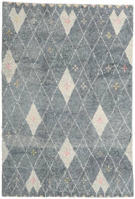 Hatsya - Secundário Tapete 200X300 Moderno Feito A Mão Cinzento Claro/Azul (Lã, Índia)