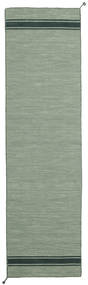Ernst - Verde/Escuro _Green Tapete 80X400 Moderno Tecidos À Mão Tapete Passadeira Cinzento Claro/Verde Pastel (Lã, Índia)